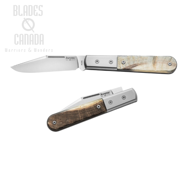 Lion Steel Barlow Shuffler Slipjoint Knife, M390, Ram Horn, CK0112RM